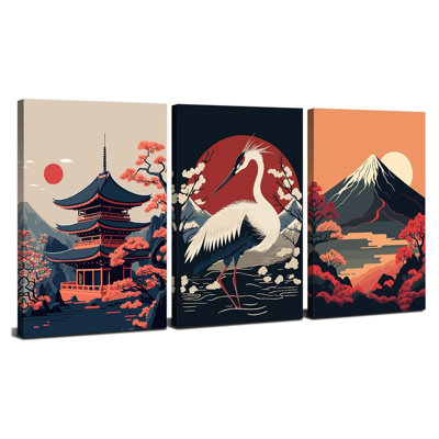 3 Piece Wrapped Canvas Wall Art