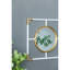 Décoration murale avec miroirs blanc doré -, simple, miroir 0,8 x 43,3 x 15,7 pouces et cadre en métal, 43,3 x 0,8 x 15,7 pouces, 7,3 lb