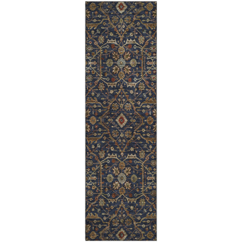 Premium Machine Washable Ducote AMF1130 Global Rug, Runner 2'3" x 7'6"