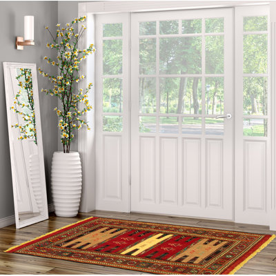 One-of-a-Kind 3'3" X 5'9" New Age Wool Area Rug in