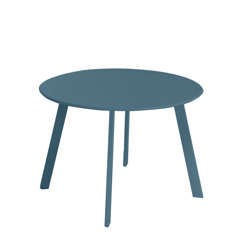 Mccreight Round Metal Outdoor Coffee Table , cm W cm D, 42cm H x 60cm W x 60cm D, Blue