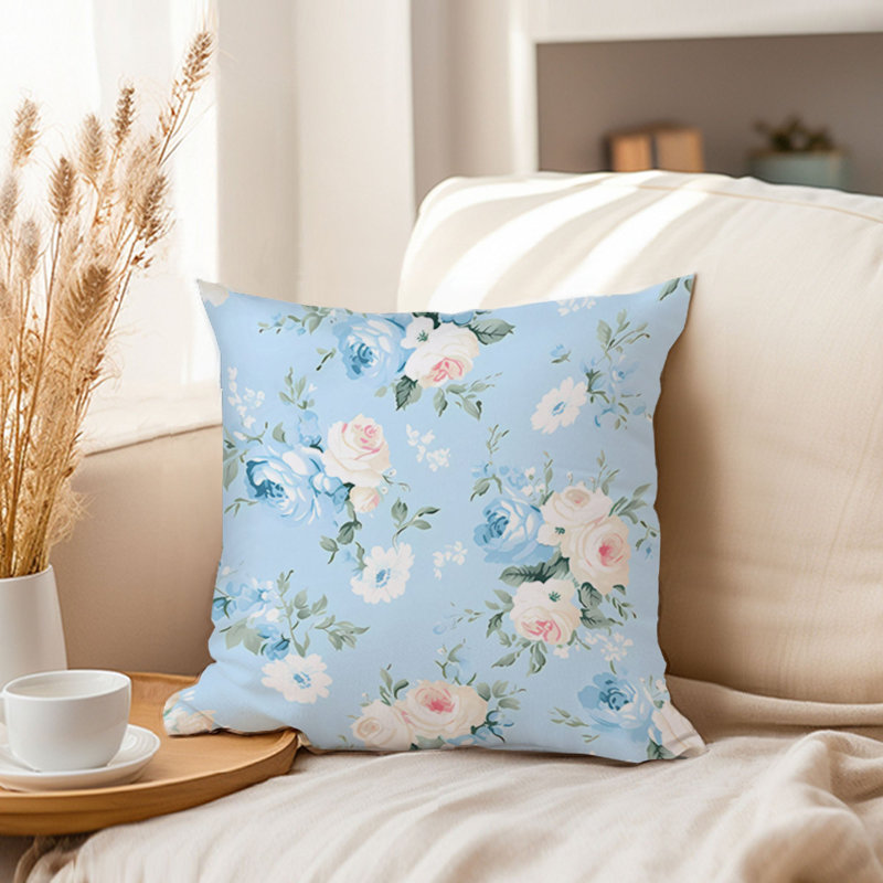 Floral Flowers Pattern XII Shabby Elegance, 16"H x 16"W