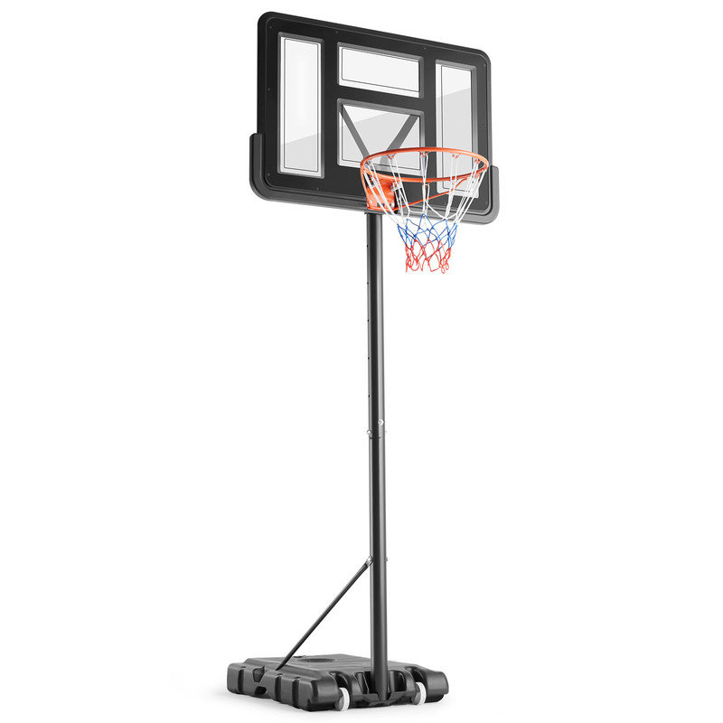 Panier de basketball portatif en métal à hauteur ajustable, Noir