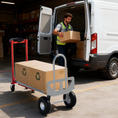 Chariot à roulettes pliable robuste 3-en-1 - Capacité de 800 lb - Conception convertible - Roues d'escalade - Pliable pour la maison, le bureau, l'entrepôt, le magasin d'alimentation