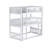 Twin Triple Rubber Wood Bunk Bed, with Ladders, Guardrails Detachable Bunk Bed, Twin over Twin over Twin-2109539338