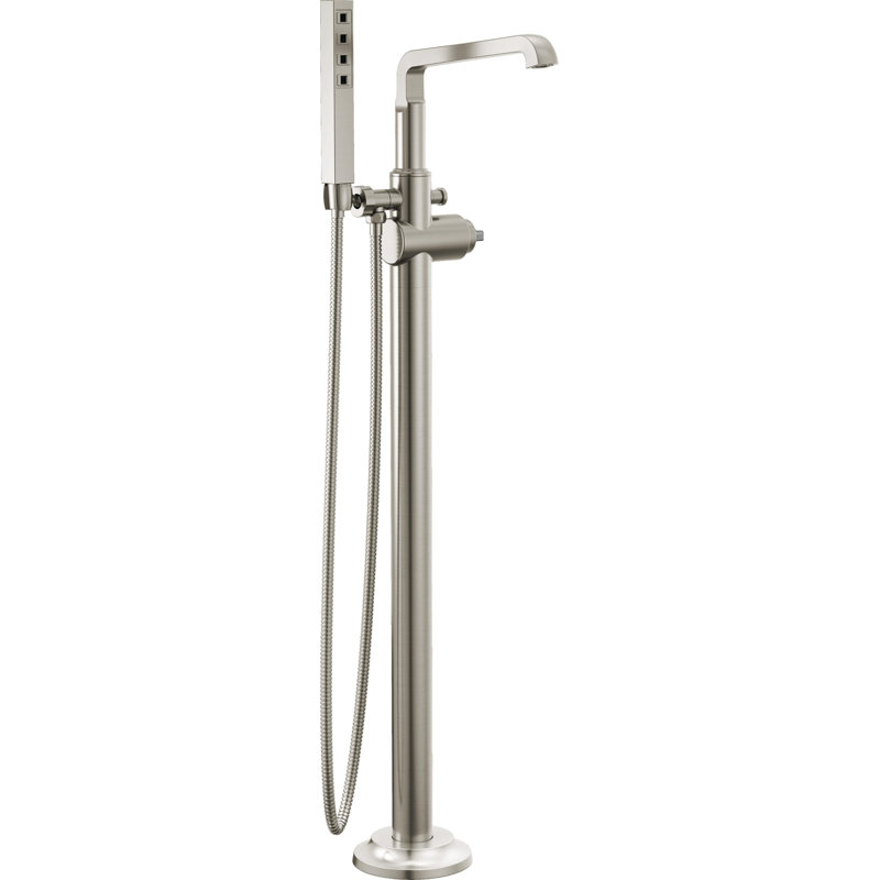 Robinet de baignoire sur pied avec douche à main, robinet de baignoire, robinet de baignoire à fixation au sol Tetra