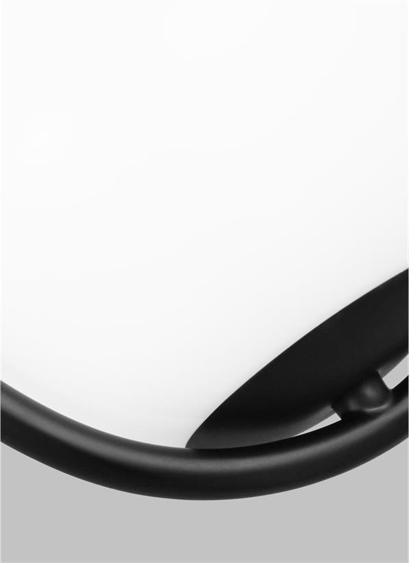 Akara Single Frosted Dimmable Bath Sconce, Midnight Black