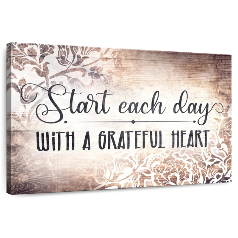 Tergel Grateful Quote, 24" H x 36" W