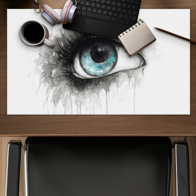 Blue Eye in Watercolor | Figurative Gaming Mat for Living Room