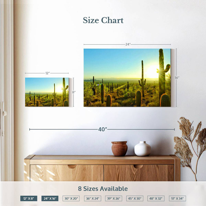 Cactus Harnek Sunny Arizona, H 16 po x l 24 po