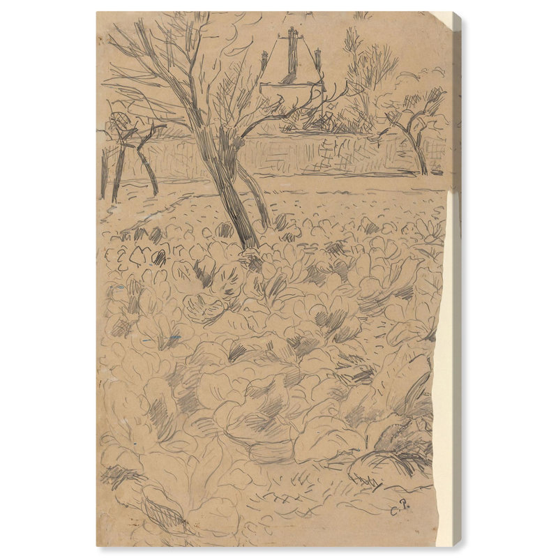 Vintage Beige and Brown Landscape Canvas Art, 24" x 16"