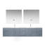 Ensemble de meuble-lavabo double mural 84 "avec miroir Geneva-87285970-112952428