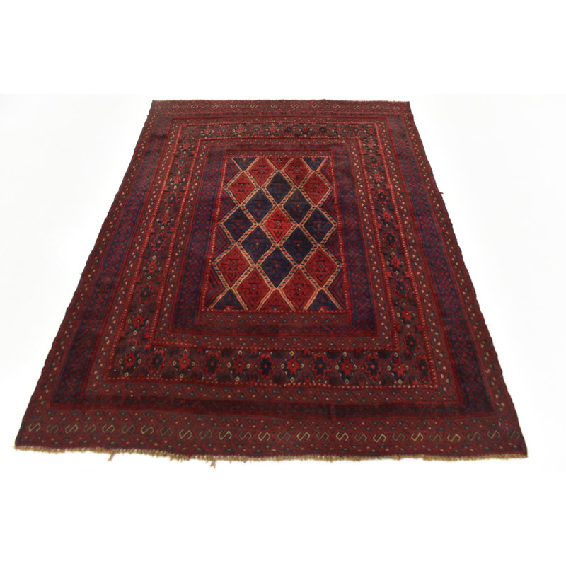 Tapis de zone en laine 4 pi 10 po x 6 pi 4 po one-of-kind noué la Earley