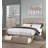 Rustic Two-Panel California King Bed with Rectangular Footboard and Drawer