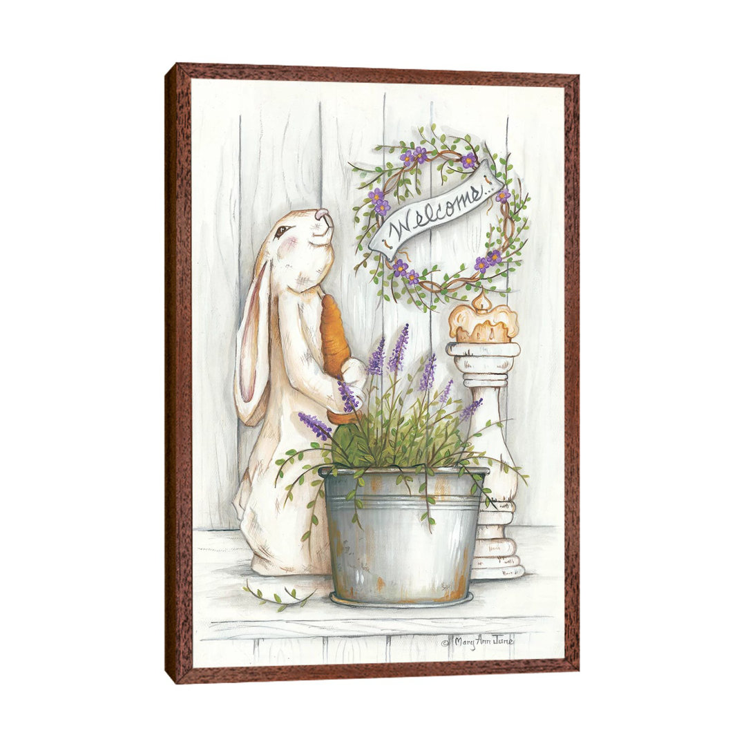 Welcome Bunny by Mary Anne June - Print on Canvas