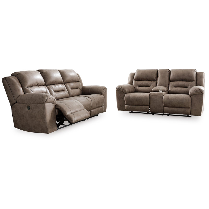 Ensemble de salon inclinable 2 pièces Jaydene, gris