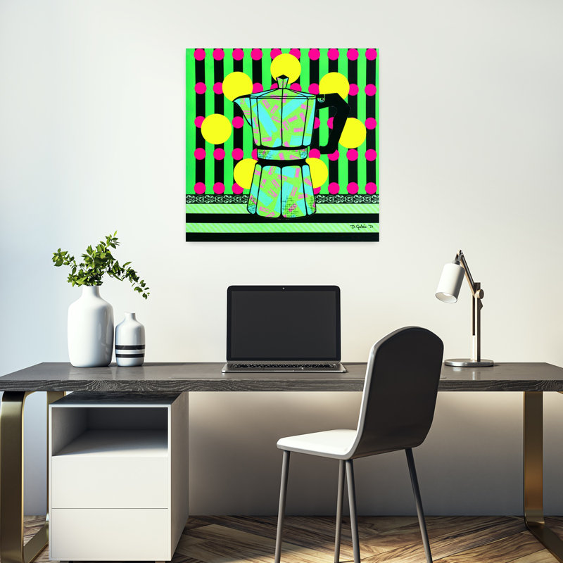 Art contemporain Art contemporain coloré, H 18 po x l 18 po
