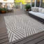 Tapis taupe en polyester tissé à la machine intérieur / extérieur Altair-910218865
