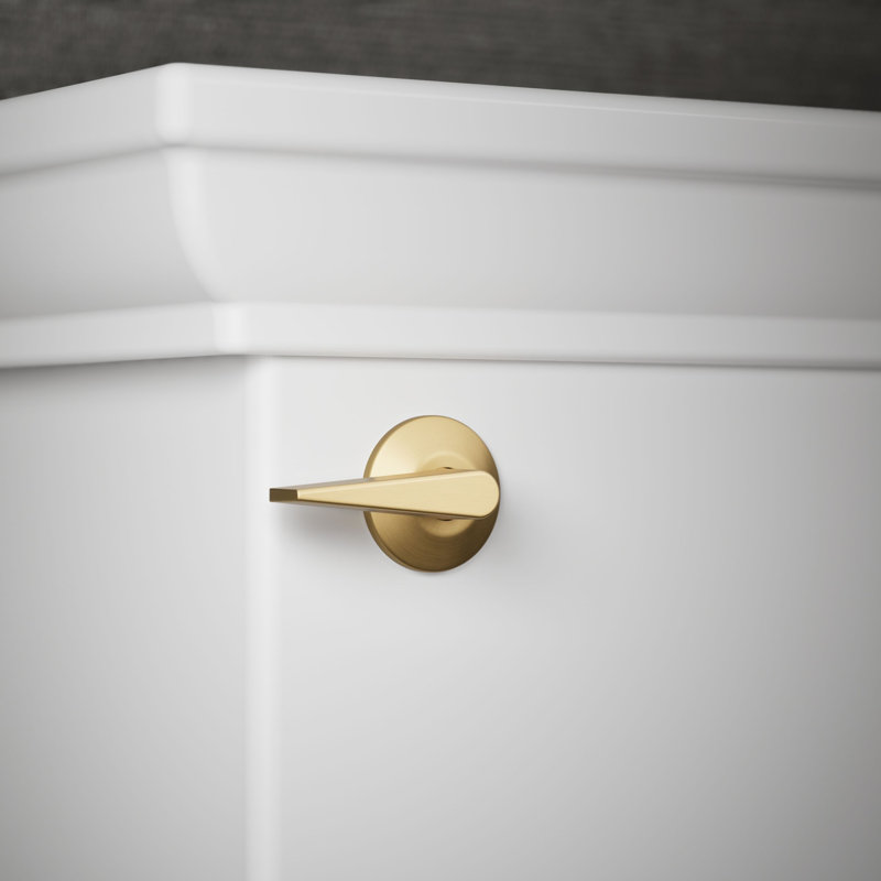 Trip Lever, Left Hand, Vibrant Brushed Moderne Brass