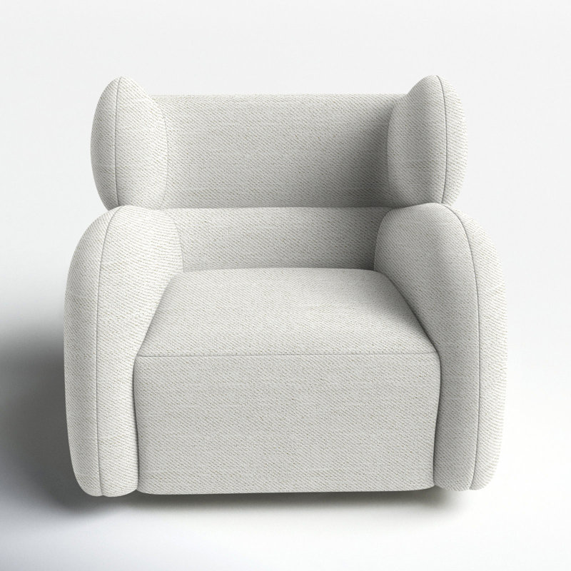 Pablo 36" W Swivel Armchair, White 5555-000