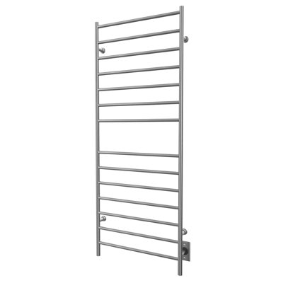 Chauffe-serviettes électrique mural 24 po x 60 po Kontour Linear - nickel brossé, câblé 