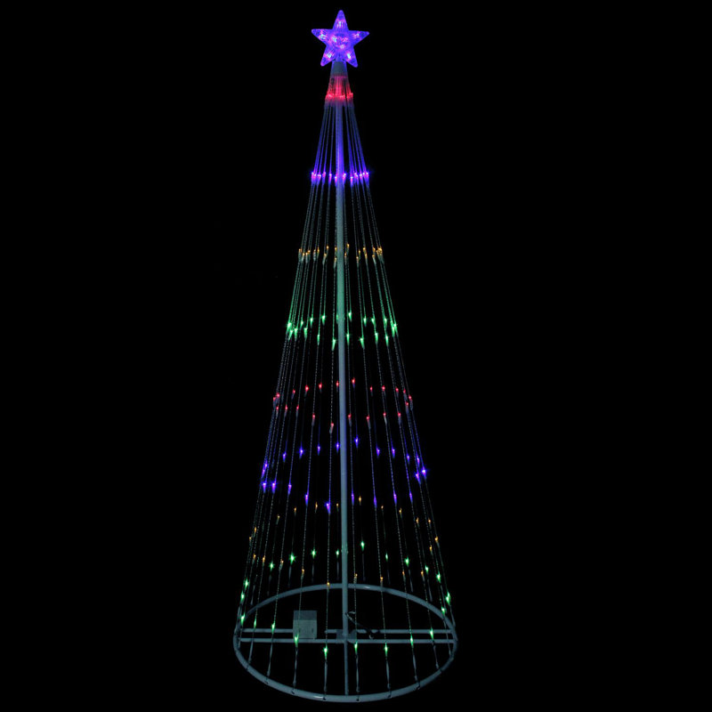 Décoration d'extérieur à DEL, H 144 po x l 40 po x p 40 po, Bleu / vert