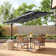 Anndee 3m Square Cantilever Parasol with LED Light