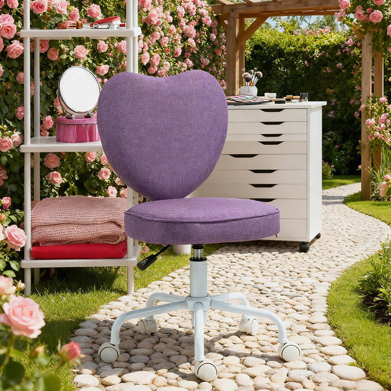 Chaise de bureau Heart Love, Mauve