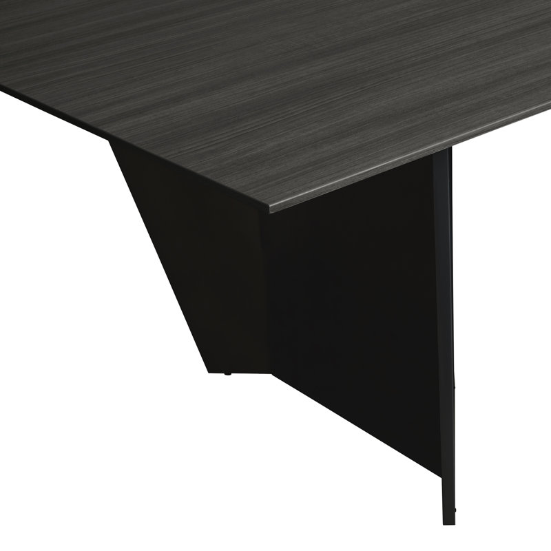 Array Conference Table with Power Data Grommet, Ash Gray/Black, 29" H x 120" L x 48" W
