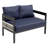 Multi-Person Outdoor Iron Sofa Set With A Table-281652662
