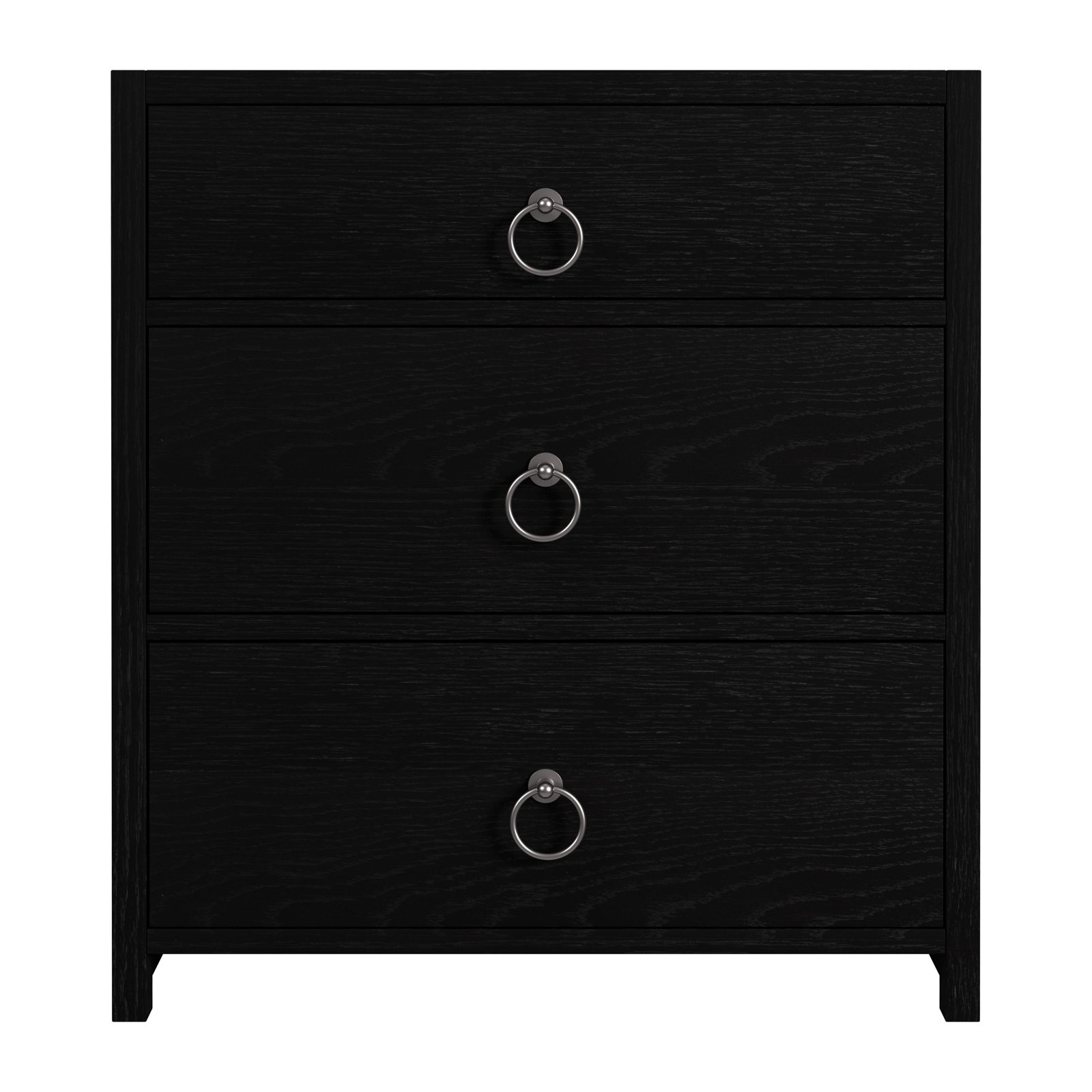 Elin 3 - Drawer 25" Nightstand, Black