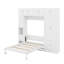 Lit escamotable double avec casiers et armoires