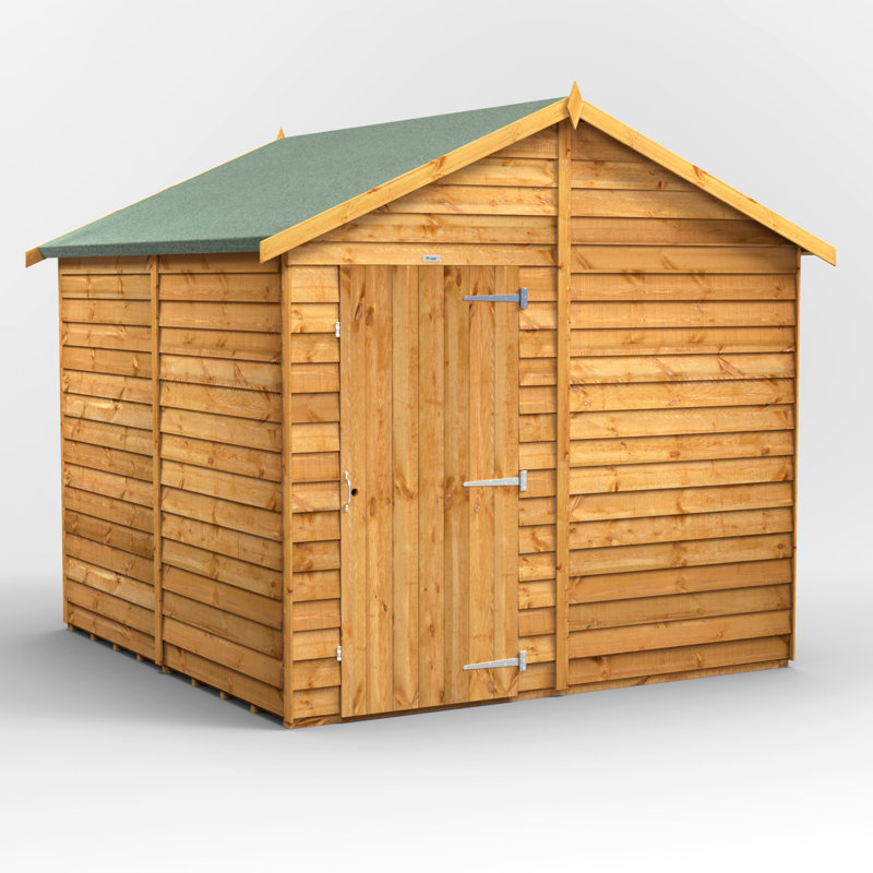 Powersheds 10 x 8ft Timber Overlap Windowless Garden Shed
