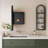Matte Black Metal Framed Bathroom Wall Cabinet, 20X34 Inch Oval Recessed, With Mirror And Adjustable Shelves, Stylish Option Recessed Frame, Decorative Piece-523717199