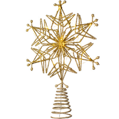 26cm Fabric Astrology & Stars Lighted Tree Topper