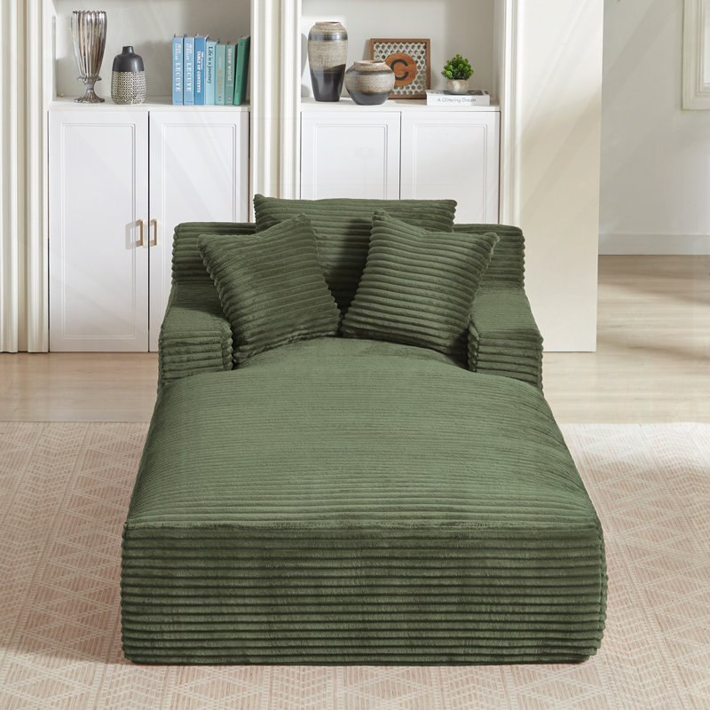 Chaise longue surdimensionnée pour l'intérieur,, Vert