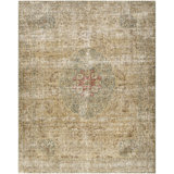 Antique One Of A Kind One-of-a-Kind 9'6" X 12'7" Hand Knotted Area Rug