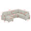 Canapé modulaire de 109,9 po, canapé-lit escamotable, canapé en U avec accoudoirs de rangement et porte-gobelets, port de chargement USB et coussin décoratif-862073767