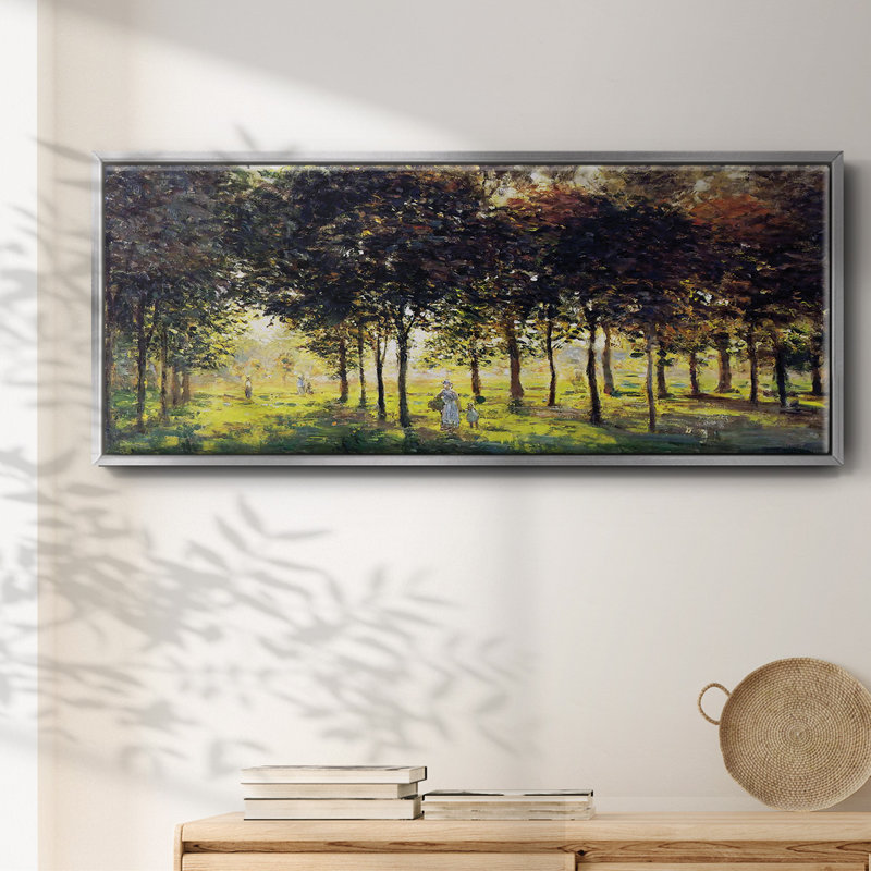 La promenade à Argenteuil, coucher de soleil, 1874 - toile encadrée, H 12 po x l 30 po