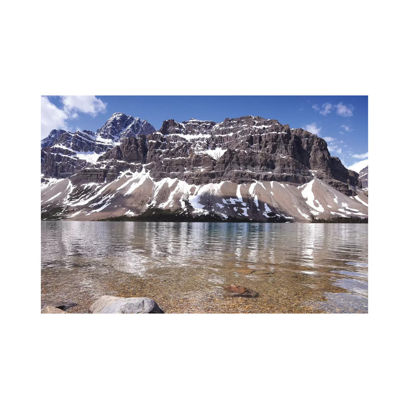 Bow Lake And Crowfoot Mountain by Brian Wolf - Wrapped Canvas Print