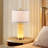 22 Inch Marble Table Lamp Set with LED Night Light and Bulbs