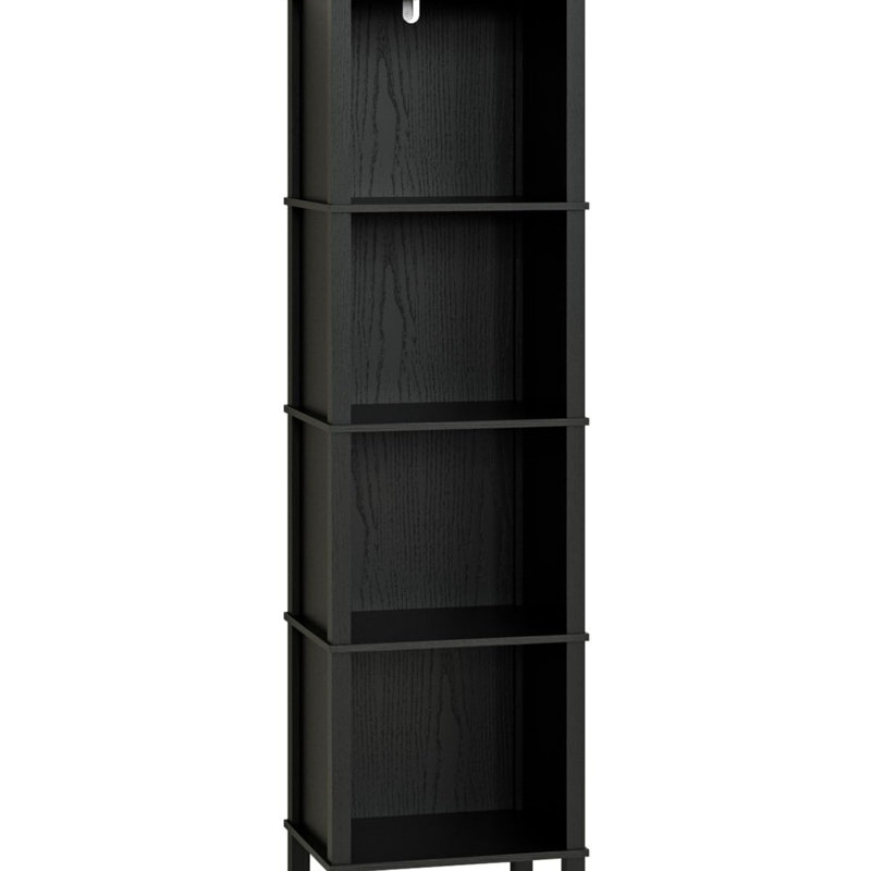 126.5cm H x 36.1cm W Standard Bookcase, Black