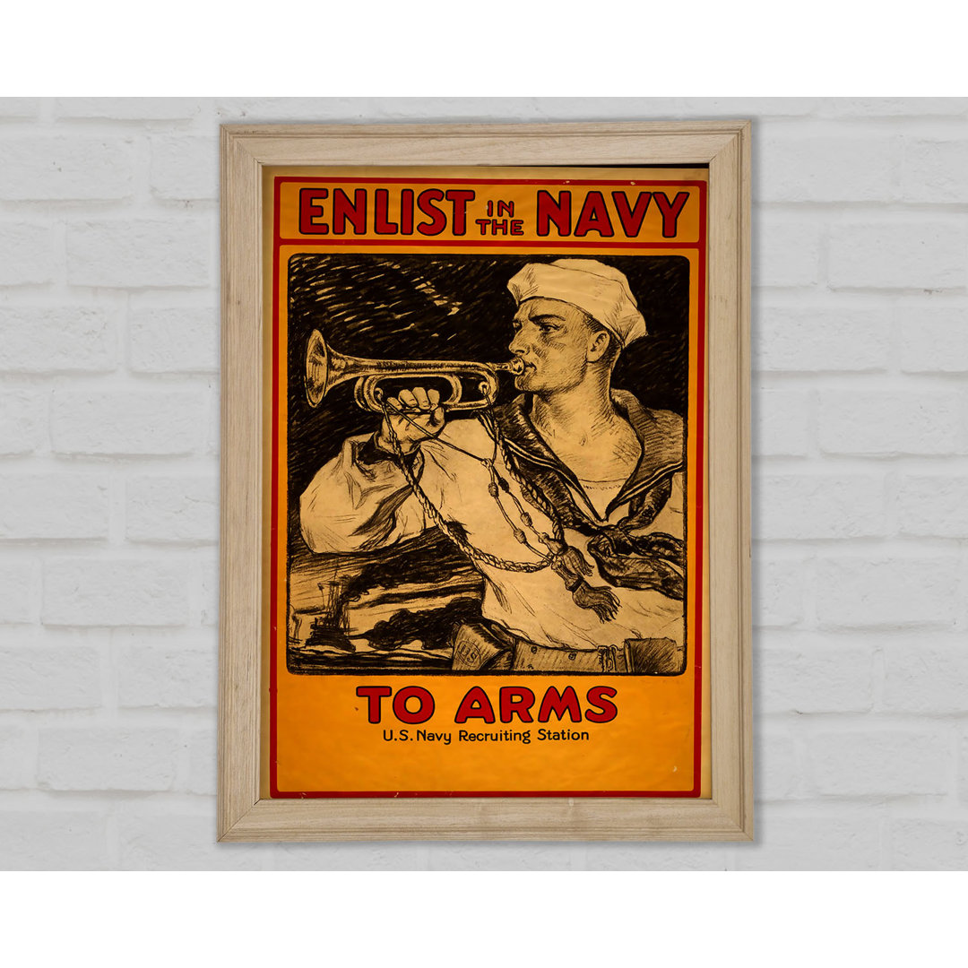 Enlist In The Navy - Einzelner Bilderrahmen Kunstdrucke