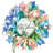 Welcome to Our Happy Place - couronne décorative en maille 18 po