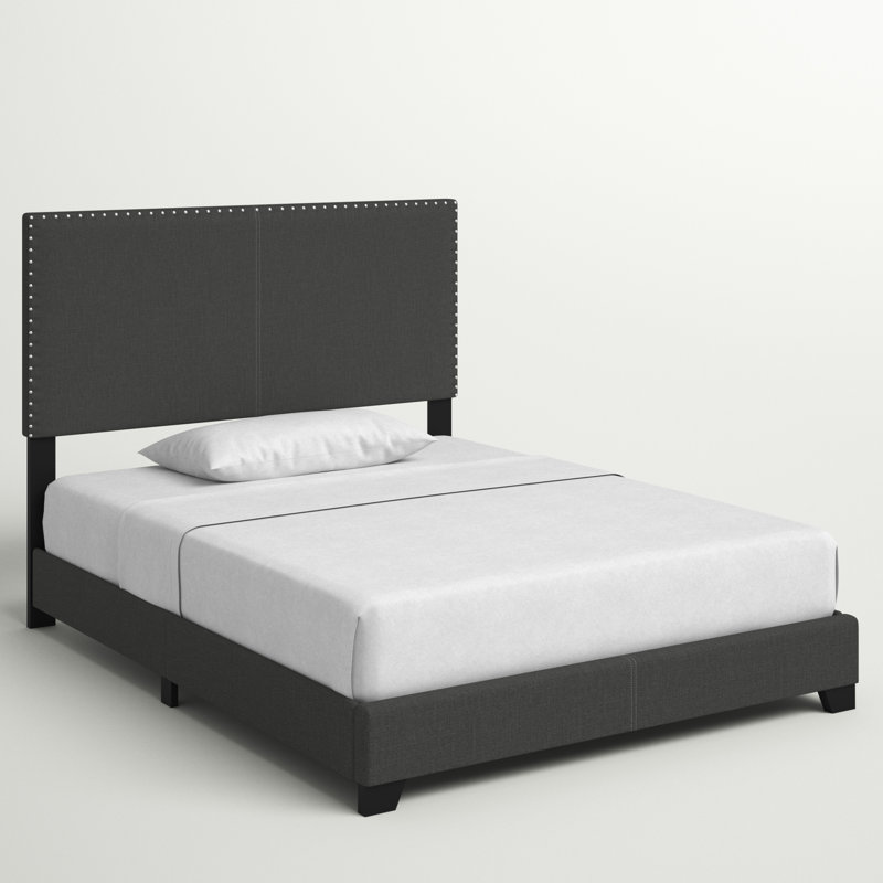 Cialan Upholstered Standard Bed, Charcoal, King