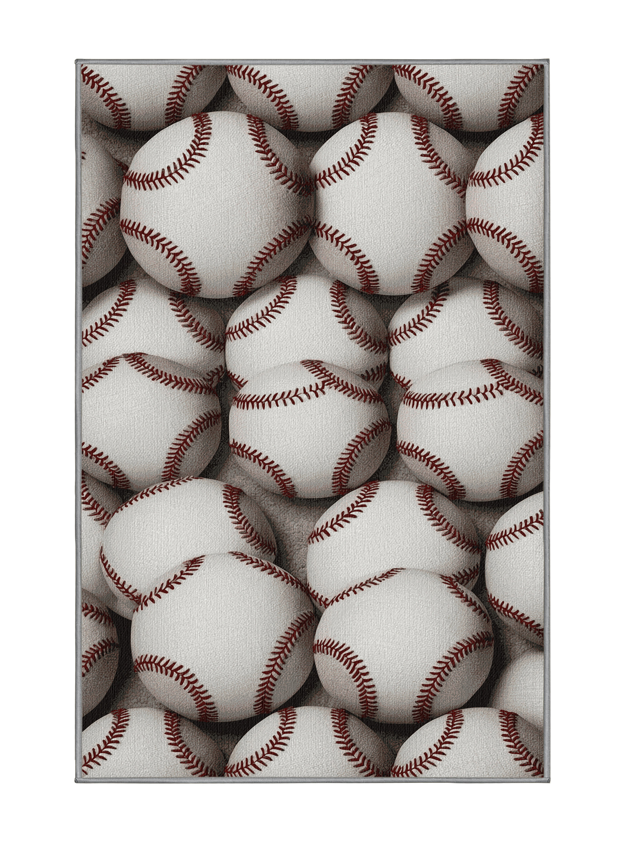 Softball Rug Red Barrel Studio® Washable Softball Sports Area Rug | Wayfair