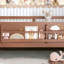Grand lit au sol avec bibliothèques de rangement, lit en bois massif pour enfants avec de jolis escaliers et garde-corps, aucun sommier nécessaire-133336619-133336623