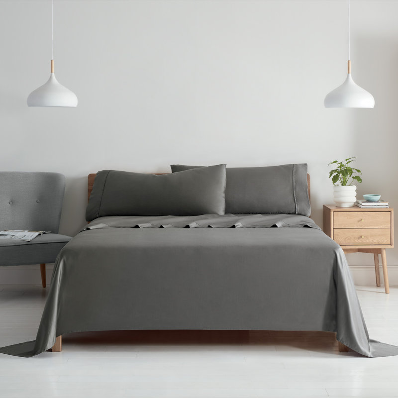 Eucalyptus Tencel Sheet Set TENCEL Sheet Set, Dark Gray, California King