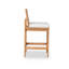 Tabouret de bar d'extérieur en bois d'eucalyptus Dustin (ensemble de 2)
