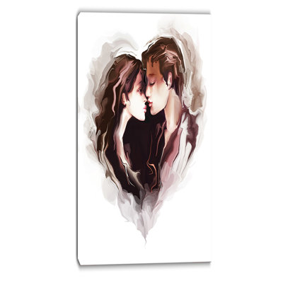 « couple of lovers romantique », impression sur toile tendue
